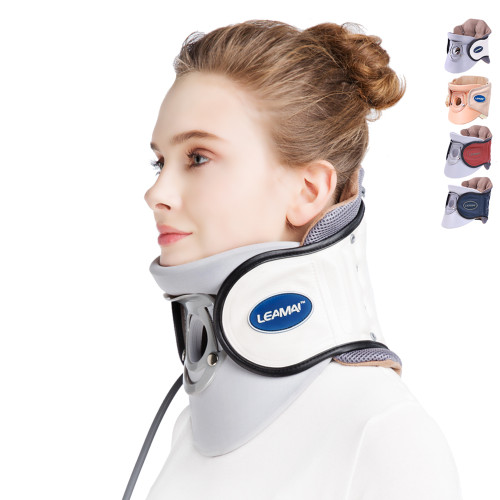 LEAMAI Standard Cervical Neck Traction Device - Adjustable Neck Stretcher Collar for Home Traction Spine Alignment -C02