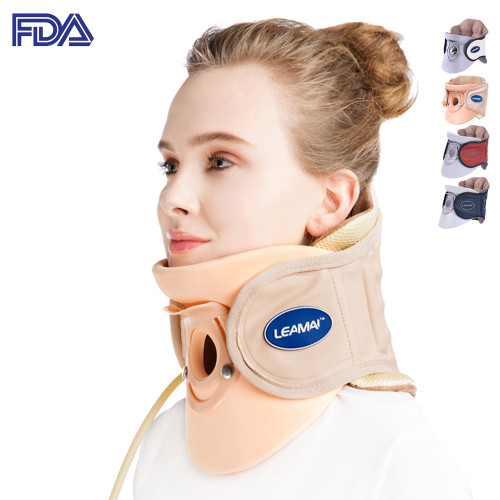 LEAMAI Standard Cervical Neck Traction Device - Adjustable Neck Stretcher Collar for Home Traction Spine Alignment -C02