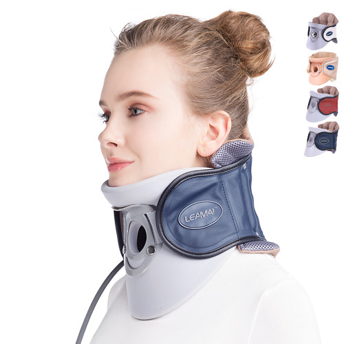LEAMAI Standard Cervical Neck Traction Device - Adjustable Neck Stretcher Collar for Home Traction Spine Alignment -C02