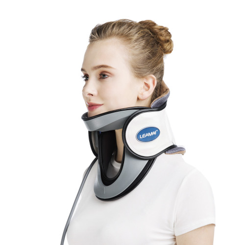 LEAMAI Newest Cervical Neck Traction Device-Adjustable Inflatable Neck Stretcher Collar for Home Traction Spine Alignment -C03