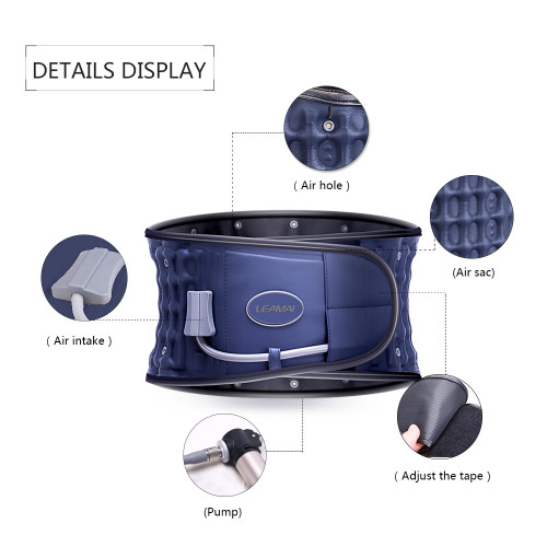 LEAMAI Decompression Back Belt Back Brace Back Pain Lower Lumbar Support,Four Colors for Men&Women,Size S,L,XL(25"-55") LEAMAI Decompression Back Belt
