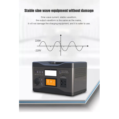 Solar UPS 220V Portable Power Station Multi-Function Energy Storage 500W using in outdoor and camp.