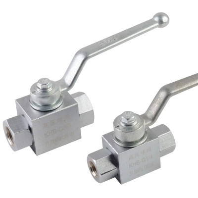 Hydraulic High Pressure Ball Valve Khb & KHB3K 500 Bar Carbon Steel Stainless Steel ZINC WHITE PLATED