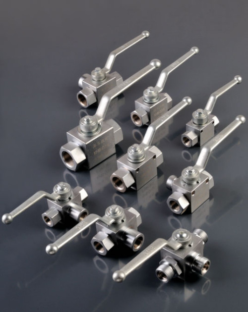 Hydraulic High Pressure Ball Valve Khb & KHB3K 500 Bar Carbon Steel  Stainless Steel ZINC WHITE PLATED