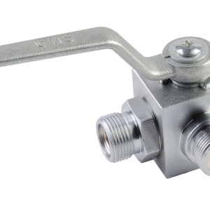 Hydraulic High Pressure Ball Valve Khb & KHB3K 500 Bar Carbon Steel  Stainless Steel ZINC WHITE PLATED