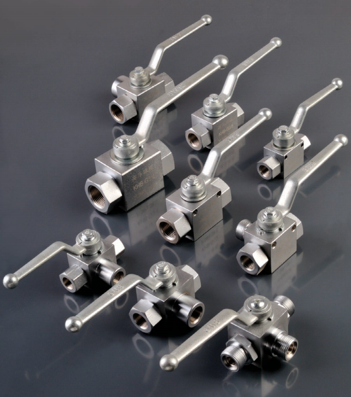 Hydraulic High Pressure Ball Valve Khb & KHB3K 500 Bar Carbon Steel  Stainless Steel ZINC WHITE PLATED