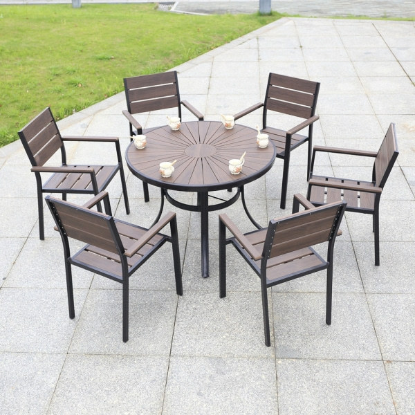 Wholesale Morden Outdoor Round WPC Garden Table(YF-SMT205)