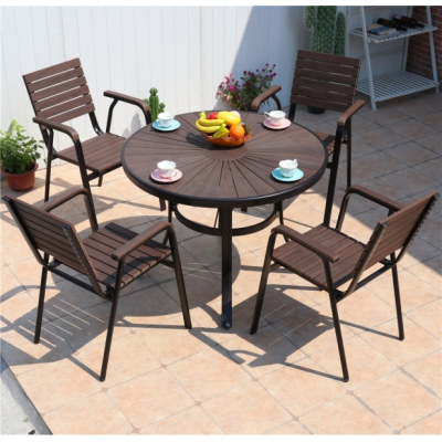 Wholesale Morden Outdoor Round WPC Garden Table(YF-SMT205)