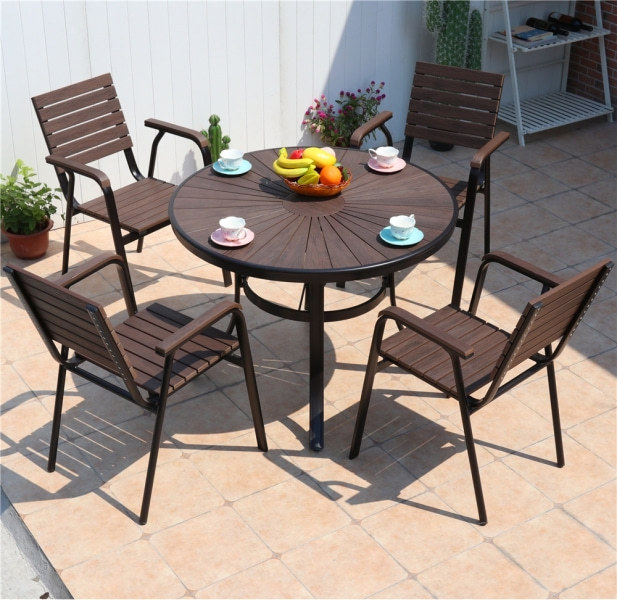 Wholesale Morden Outdoor Round WPC Garden Table(HW096)