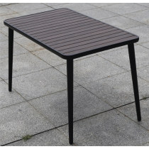 Wholesale Outdoor Rectangle WPC Garden Dining Table with Metal Frame(YF-SMT207)