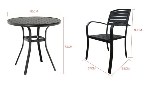 Wholesale WPC Garden Furniture Outdoor Set with 4 Chairs and 1 Table (YF-SMC217 YF-SMT225)