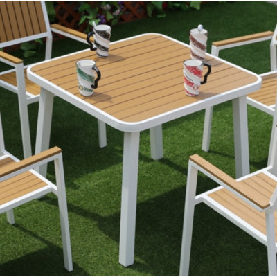 Wholesale WPC Garden Furniture Outdoor Dining Set with  4 Chairs and 1 Table (YF-SMC216 YF-SMT221)
