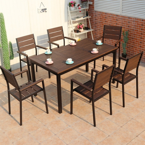 Wholesale Outdoor Rectangle WPC Garden Dining Table(YF-SMT210)