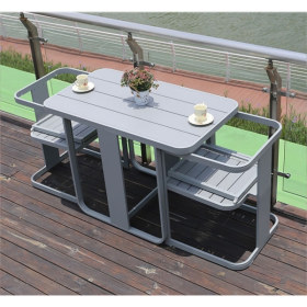 Wholesale Aluminium Outdoor Furniture Garden Set with 2 Chairs and 1 Table (YF-HW804)