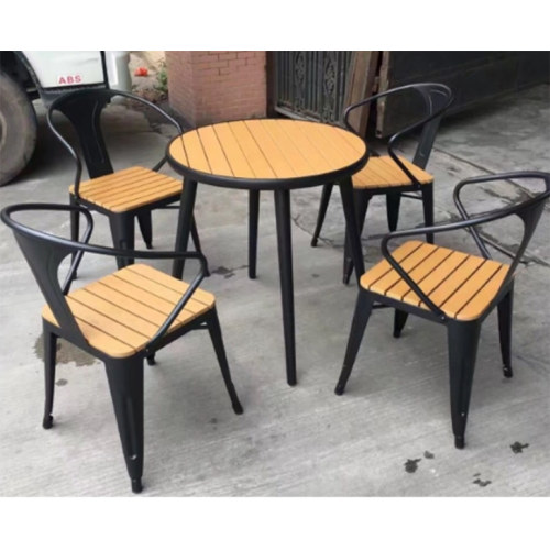 Wholesale Morden Outdoor Round WPC Garden Set with 1 table and 4 Chairs (YF-SMC210 YF-SMT220)