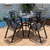 Wholesale Morden Outdoor Round WPC Garden Sets with 1 table and 4 Chairs (YF-SMC215 YF-SMT217)