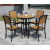 Wholesale Morden Outdoor Round WPC Garden Sets with 1 table and 4 Chairs (YF-SMC212 YF-SMT214)