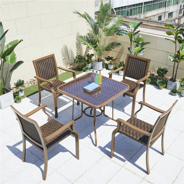 Wholesale Rattan Patio Square Dining Table(YF-BT414)