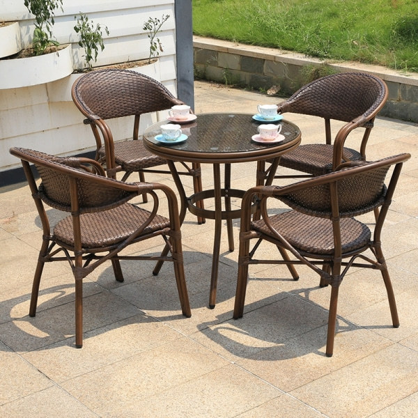 Wholesale Patio PE Aluminum Outdoor Rattan Bamboo Chair(HWA-02)