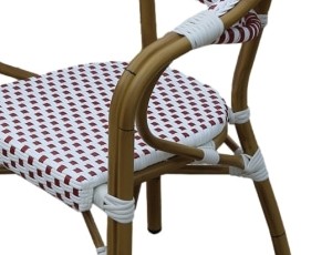 Wholesale Outdoor Furniture Patio PE Aluminum Rattan Bamboo Dining Chair(YF-BT412)