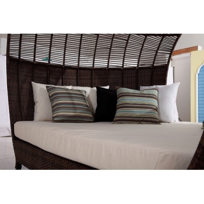 Wholesale rattan outdoor modern practical cover sunbed(YF-BT402)