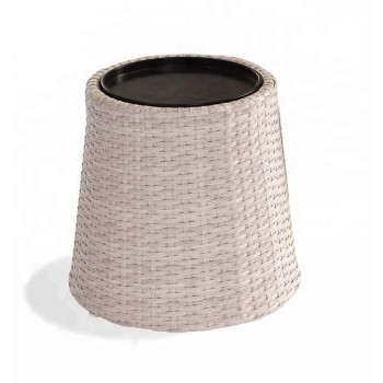 Wholesale garden rattan stool outdoor furniture aluminium storage box(YF-HW802)