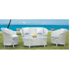 Wholesale Modern White Garden PE Rattan Sofa Set(YF-SF306#)