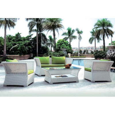 Wholesale Modern White Garden PE Rattan Sofa Set(YF-SF307#)