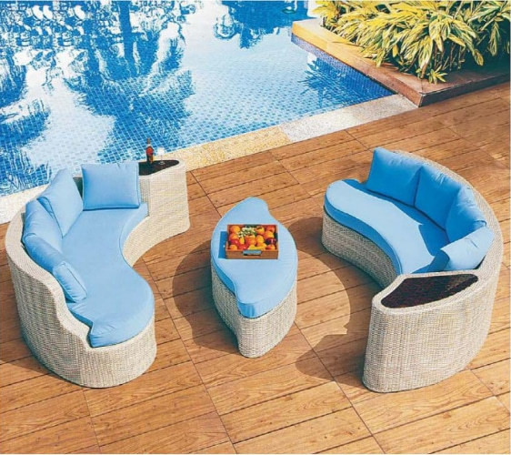 Wholesale outdoor furniture garden corner sofa set with tea table(YF-SF308#)