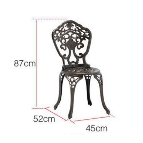 Wholesale Outdoor Cast Aluminum Garden Patio Chair Without Armrest(YF-HWC801)