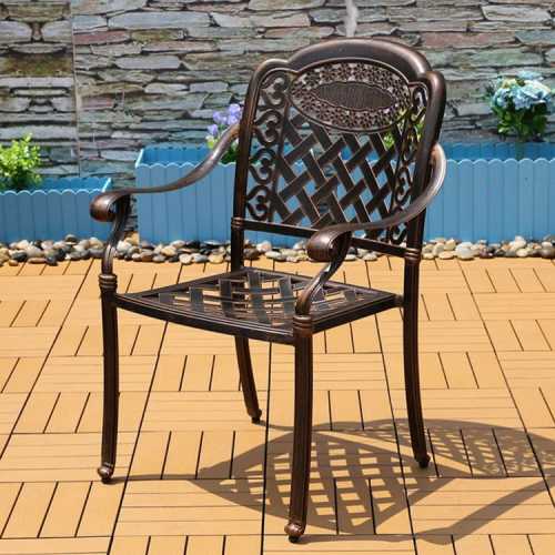 Wholesale outdoor patio cast aluminum set with 1 table and 6 Chairs (YF-HWC803 YF-HWT804)