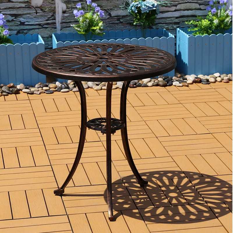 Cast aluminum outdoor round table wholesaler |Courtyard Round Table Supplier(YF-HWT802)