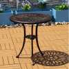 Wholesale outdoor round patio cast aluminum set with 1 table and 2 Chairs (YF-HWC801 YF-HWT802)