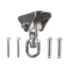 Stainless Steel Ceiling Anchor Plate Mount with Fittings for Crossfit Olympic Gymnastics Rings Yoga