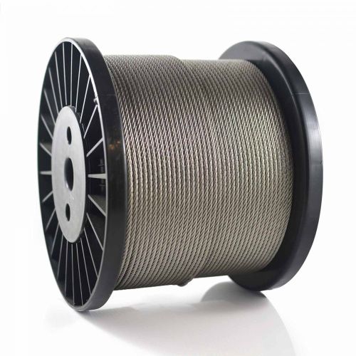 Hot Galvanized 7x19 Wire Rope Aircraft Wire Cable 6mm for Tensile Structure and shade Sail
