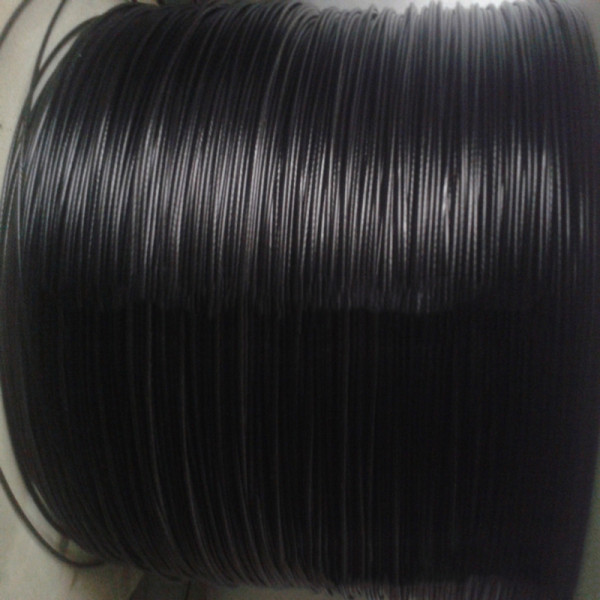 Cuerda de alambre revestida de PVC, cable de alambre de acero inoxidable 304 revestido con revestimiento negro para sistema de barandillas de cables
