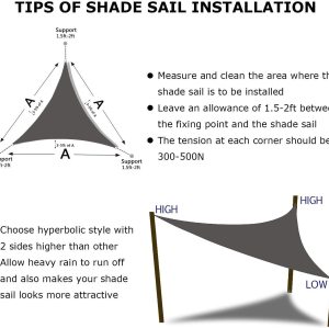 HDPE Triangle Sun Shade Sail shade sail patio for Patio UV Block and Outdoor