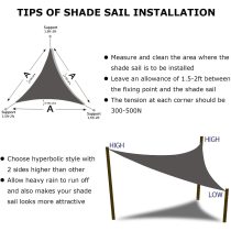 HDPE Triangle Sun Shade Sail shade sail patio for Patio UV Block and Outdoor
