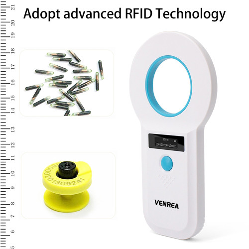 Yanzeo AR180I Pet Microchip Reader, Microchip Registration, Bluetooth 2.4G EMID Fox-B(ISO11784/11785) 134.2KHz/125KHz Animal ID Tag Handheld Scanner Animal Tag Reader