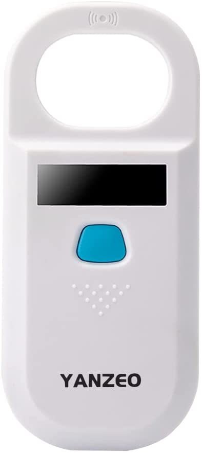 Yanzeo Pet Microchip Reader, RFID EMID Animal Handheld Reader,134.2 Pet ID Scanner Rechargeable Animal Chip Registration, Pet Tag FDX-B(ISO 11784/11785) (AR180)
