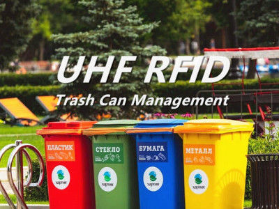 How does UHF RFID technology realize trash can management?