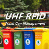 How does UHF RFID technology realize trash can management?