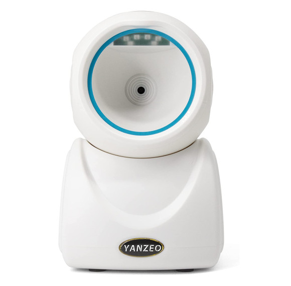 Yanzeo 1D/2D QR Desktop Barcode Scanner Hands-Free Automatic USB Barcode Reader Scanner Wired Image Sensing Barcode Scanner Platform for Supermarket Retail