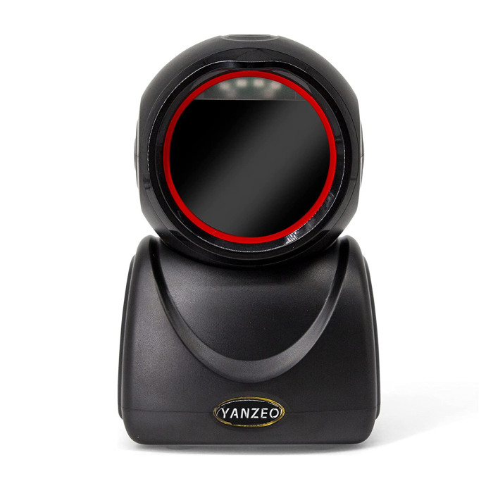 Yanzeo 1D/2D QR Desktop Barcode Scanner Hands-Free Automatic USB Barcode Reader Scanner Wired Image Sensing Barcode Scanner Platform for Supermarket Retail