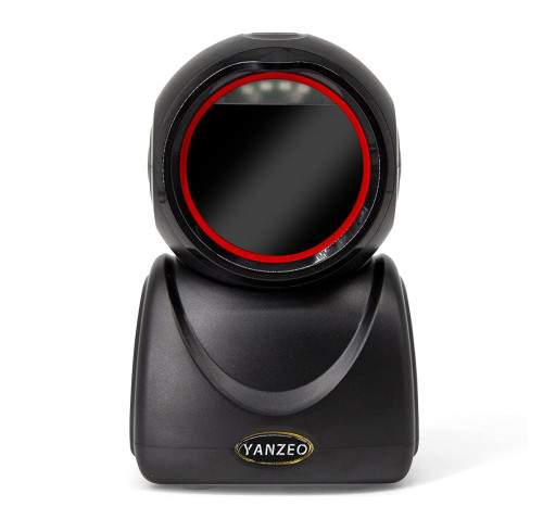 Yanzeo 1D/2D QR Desktop Barcode Scanner Hands-Free Automatic USB Barcode Reader Scanner Wired Image Sensing Barcode Scanner Platform for Supermarket Retail