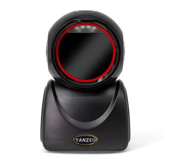 Yanzeo 1D/2D QR Desktop Barcode Scanner Hands-Free Automatic USB Barcode Reader Scanner Wired Image Sensing Barcode Scanner Platform for Supermarket Retail