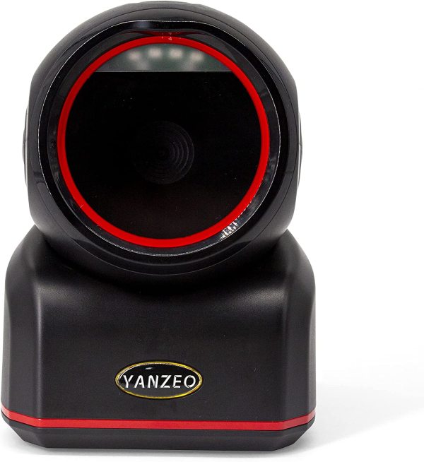 Yanzeo Desktop Barcode Scanner Automatic High Speed 1D/2D QR Platform Scan Omnidirectional Hands-Free Barcode Reader Work for POS PC Supermarket Bookstore Retail Mall