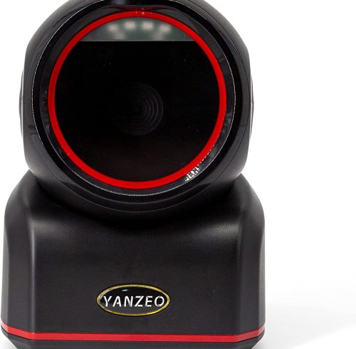 Yanzeo Desktop Barcode Scanner Automatic High Speed 1D/2D QR Platform Scan Omnidirectional Hands-Free Barcode Reader Work for POS PC Supermarket Bookstore Retail Mall