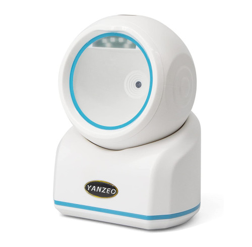 Yanzeo Desktop Barcode Scanner Automatic High Speed 1D/2D QR Platform Scan Omnidirectional Hands-Free Barcode Reader Work for POS PC Supermarket Bookstore Retail Mall