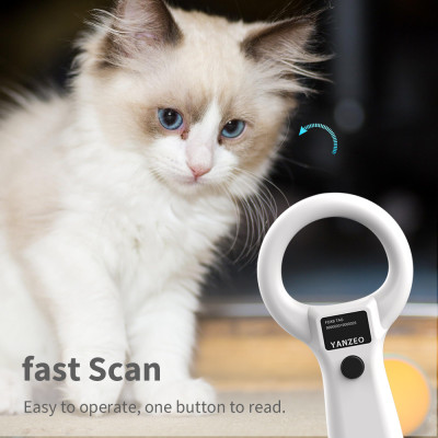Yanzeo AR180S Pet Microchip Reader Scanner, RFID EMID Animal Handheld Reader,134.2kHz Pet ID Scanner Rechargeable Animal Chip Scanner Pet Tag Scanner FDX-B(ISO 11784/11785)